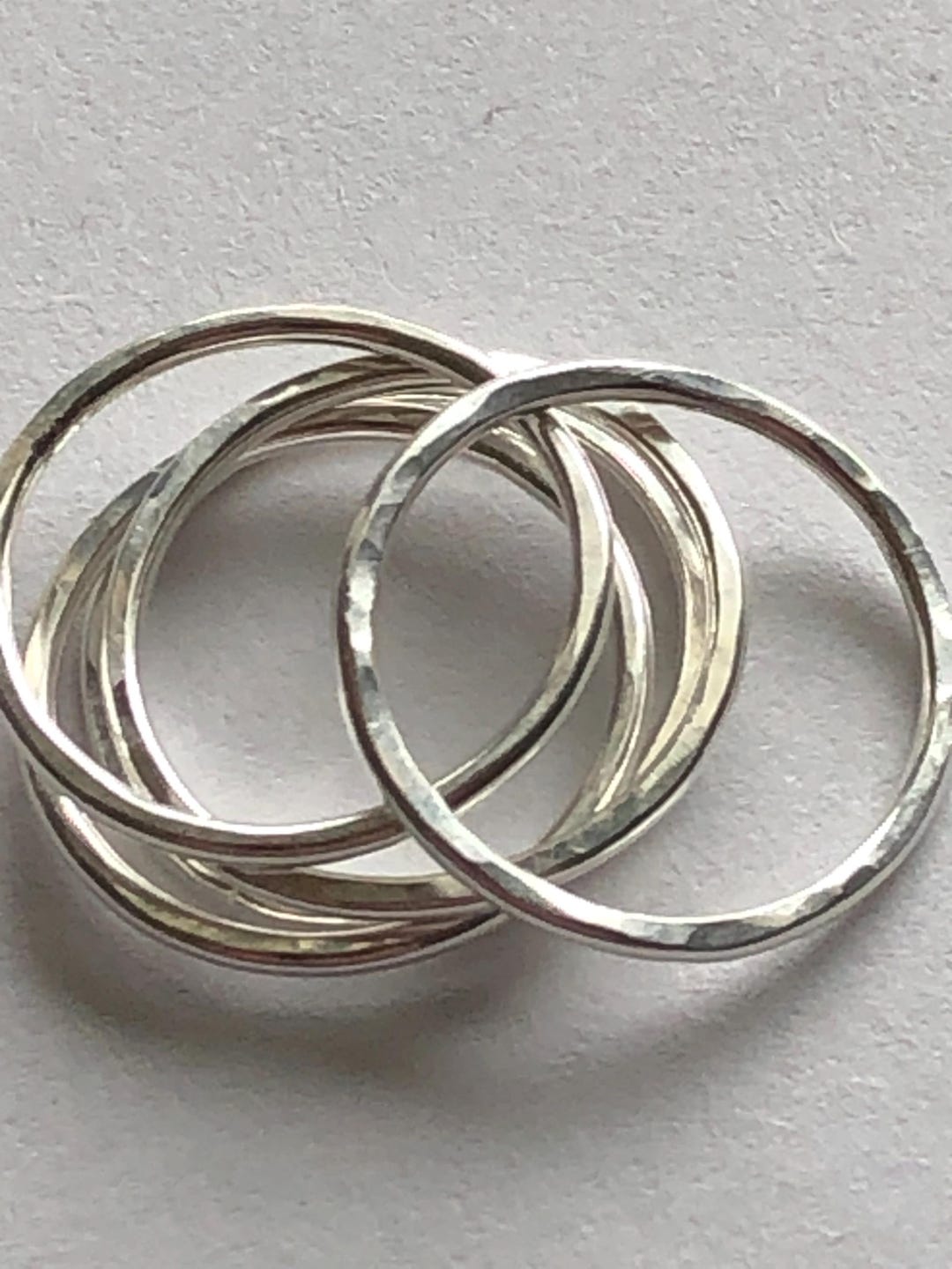 Hammered Ring Stack, Knuckle Ring Midi Rings Stack Rings, 925 Sterling ...