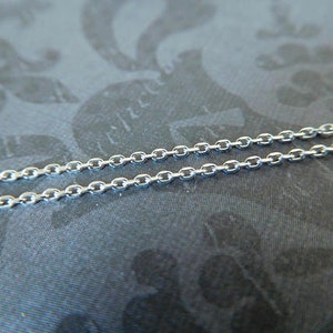 1-500 ft / Sterling Silver Chain Bulk, 1 mm Drawn Cable Chain, Wholesale Unfinished Footage Chain Supplies / petite dainty delicate S90 hp image 1