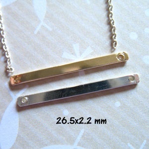 14k Gold Filled Bar Anhänger: Metall Stanzrohling (30 x 4 mm) Bild 8