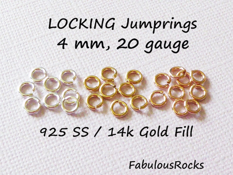 LOCKING Jump Rings Jumpring Jump Locks Jumplocks 4 Mm 10500 Etsy