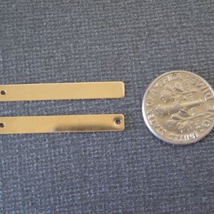 14k Gold Filled Bar Anhänger: Metall Stanzrohling (30 x 4 mm) Bild 3