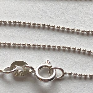 16 or 18 inch, 1 Sterling Silver Chain, Finished Chain, 1 mm Ball Chain Necklace Chain, wholesale solo done d33.t hp