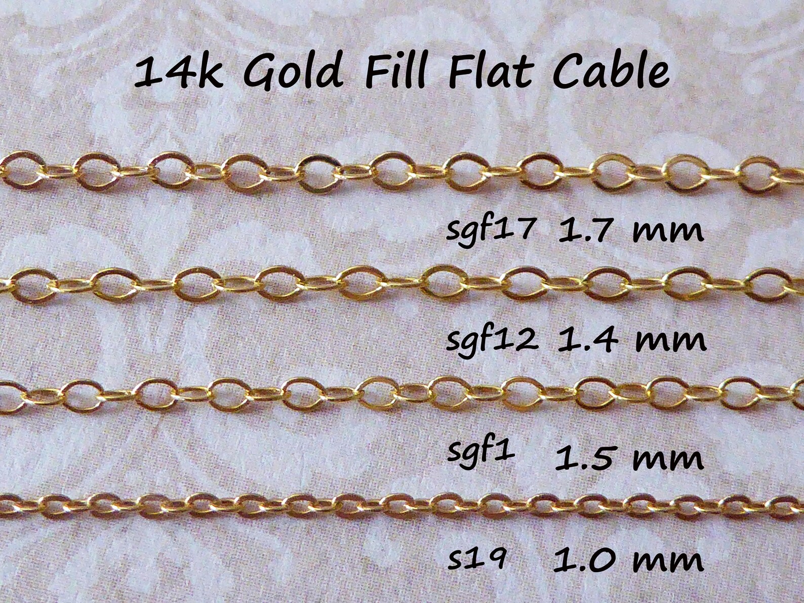 Gold Chain by the Foot 14k Gold Filled 2x1.5 Mm Flat Cable Etsy