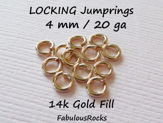 100pcs 14K Gold Filled 4mm Open Jump Rings 22ga, Made in USA, GF8 