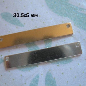 14k Gold Filled Bar Anhänger: Metall Stanzrohling (30 x 4 mm) Bild 7