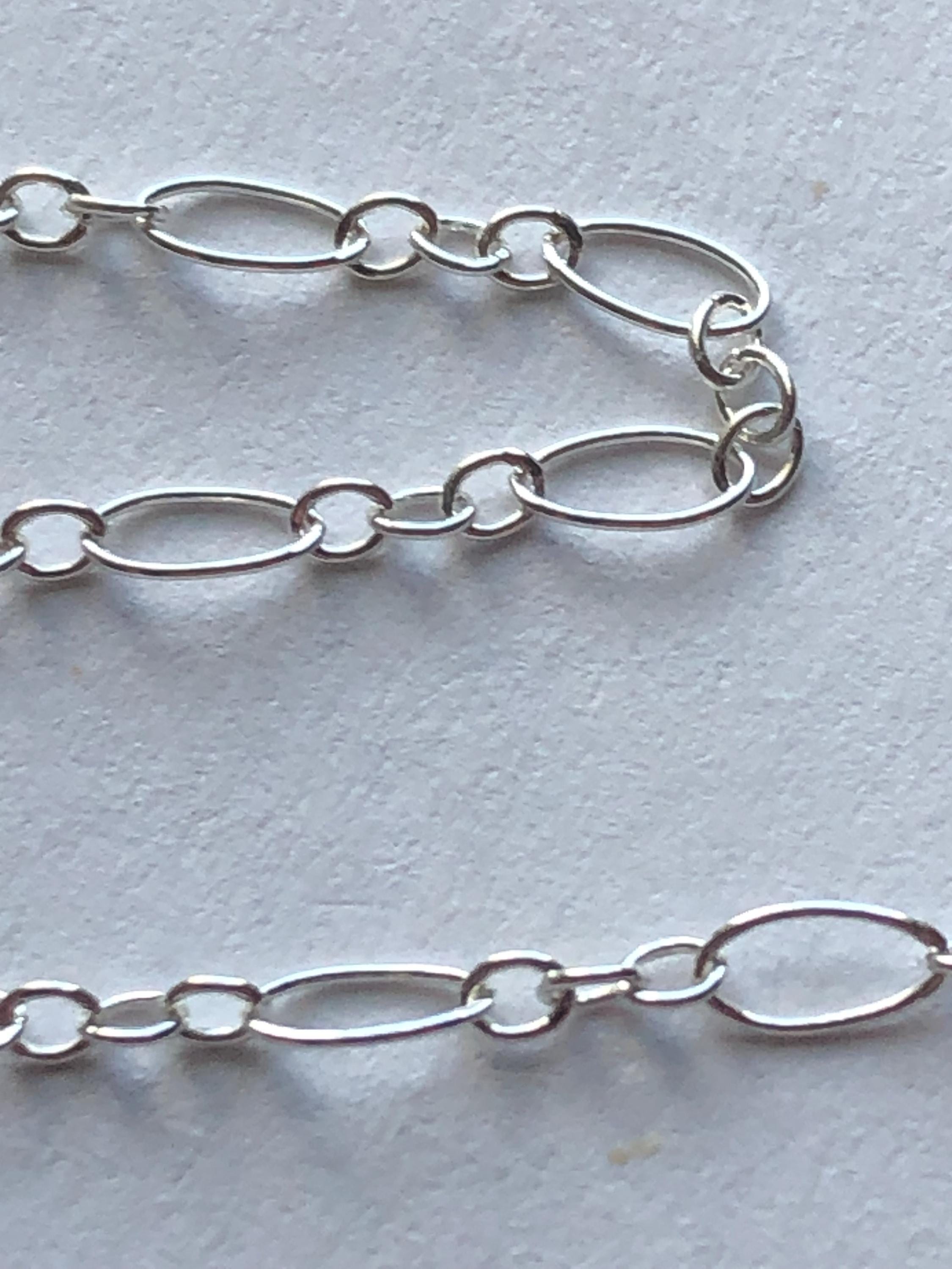 Sterling Silver Cable Chain Bulk, 5x2.5mm Oval Links - Etsy