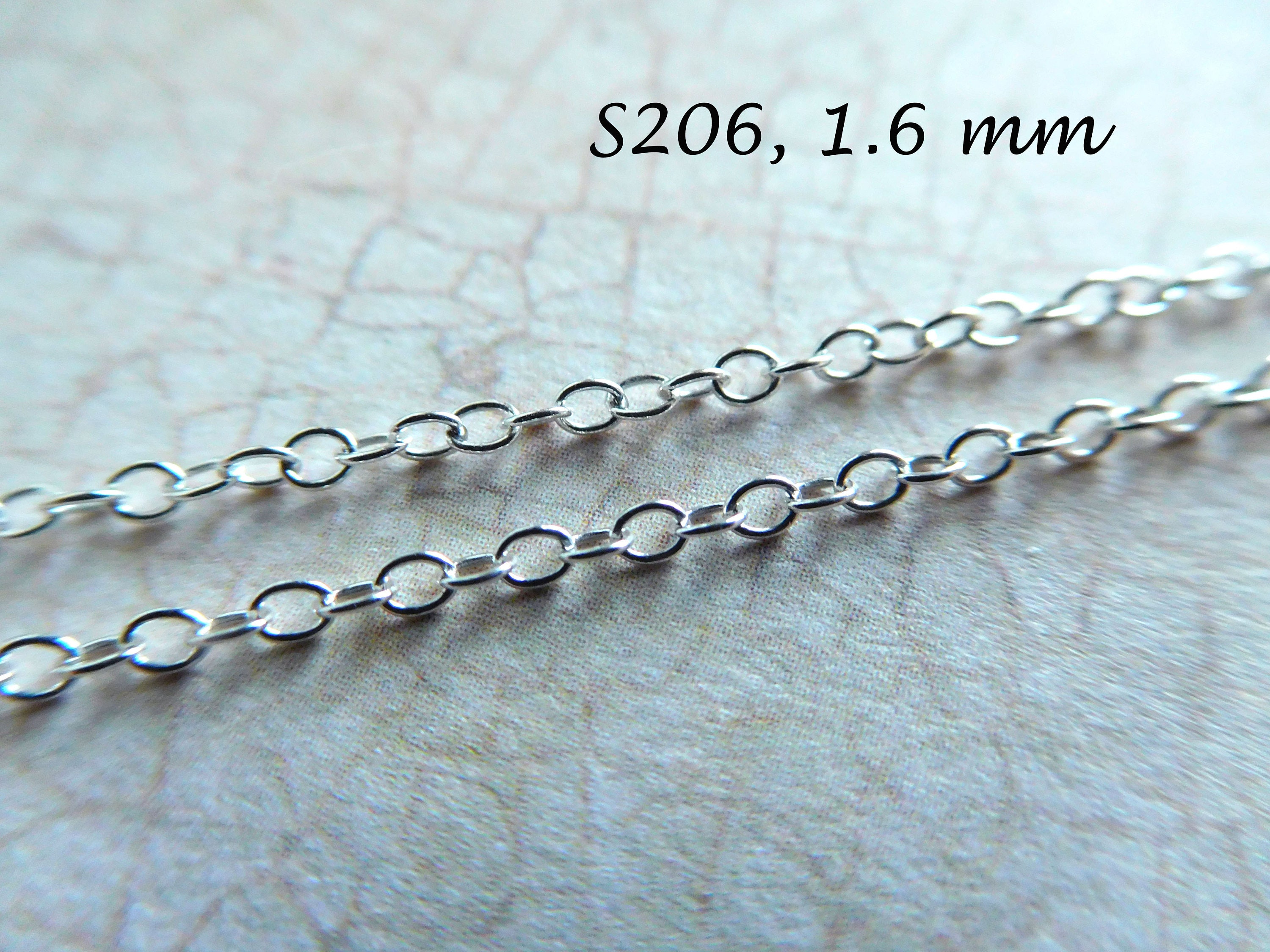 1-500 Feet, Sterling Silver Chain, Necklace Chain Bulk / 2.1 Mm Round Cable  Chain Wholesale Footage Chain, Supplies Finding Hp SS S240 Solo 
