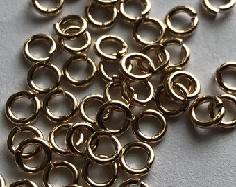 Beadalon Jump Rings, O.D. 8 Mm / .315 In, I.D. 5.7 Mm / .223 In, Wire Diameter Approx.19Ga, Gold Color, 144 Pc