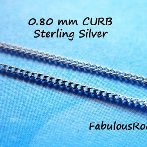 1 to 100 ft / Curb Chain Petite Dainty Chain 0.8 mm Wholesale Sterling Silver Unfinished Chain Bulk Footage Jewelry Chain ss s97 hp solo ucc