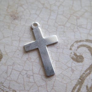 1-10 pcs, CROSS Charm Pendant / 925 Sterling Silver or 14k Gold Fill Crucifix, 21x13 mm / wholesale christian religioius charms c13 solo