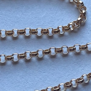 1-50 ft, 14k Gold Filled Chain, 1.5 mm ROLO Necklace Chain, Unfinished Bulk Footage Jewelry Chain, Wholesale Chain, sgf7 ssgf tpc solo z