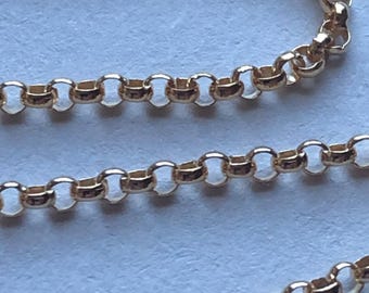 Catena Rolo riempita in oro 14k, estensione per collana Belcher (3,6x3,1 mm) - Italia