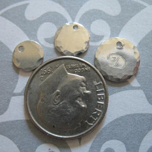 Sterling Silber Stanzrohlinge, 9 mm Runde Scheiben, 20 Gauge Bild 6