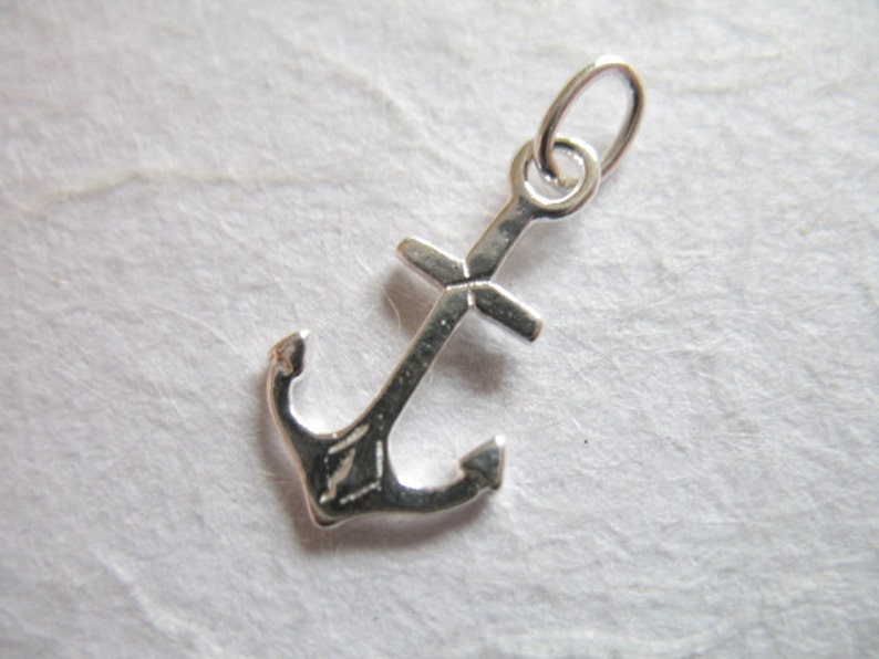 Sterling Silver DELTA GAMMA ANCHOR CHARM ON PLAIN BEAD Jewelry