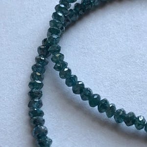 5-20 pcs / 1.5-2 or 2-2.5 mm BLUE DIAMOND Beads Diamond Rondelle Beads / Luxe AAA, Something Blue brides bridal weddings drb 20 25 tr
