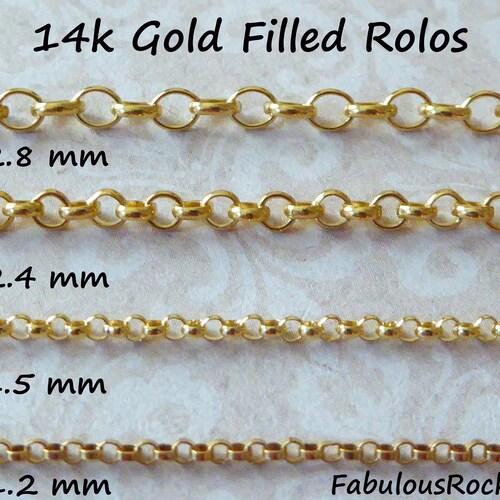 14k Gold Filled Rolo - Etsy 