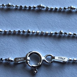 16 inch, Sterling Silver Chain, SATELLITE SATURN, Finished Chain, 2 mm, bulk pricing, made in Italy, done solo. D1.16 hp