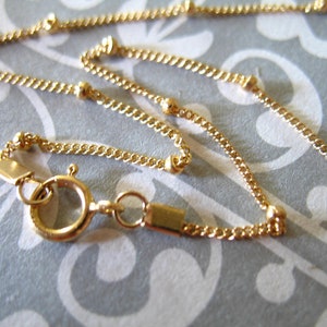 Gold CHAIN, 14 k Gold gefüllt Kette, Halskette Kette, Satelliten Perlen Kette