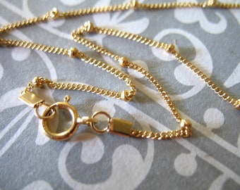 Gold Cable CHAIN, 14kt 14k Gold Filled Chain, Finished Chain Necklace Chains 14 15 16 17 18 20 24 30 36" inch