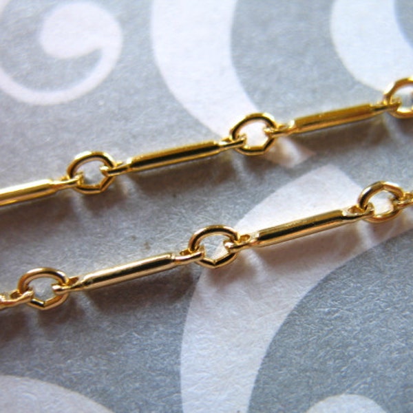 14k Gold Filled Chain, BAR LINK Chain, 8.5x1 mm, heavy weight, designer chain, wholesale bulk.. sgf, sgf4