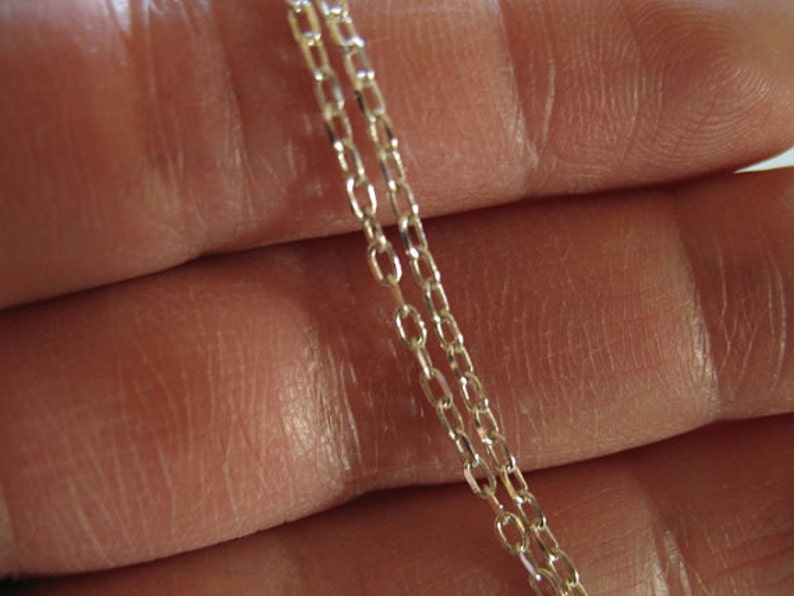 Heavy Drawn Cable Finished Chain d601.d 2.5x1.7 mm 1 pc 16 or 18 inch Sterling Silver Cable Chain