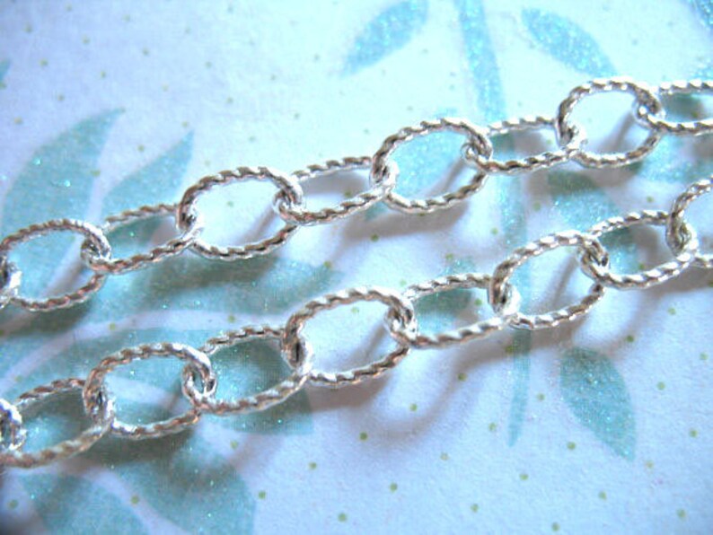 Oval Cable Link Chain 9x6.25mm Sterling Silver Chain 18 gauge ll 1-10 feet THICK Designer charm bracelets ll165 hp