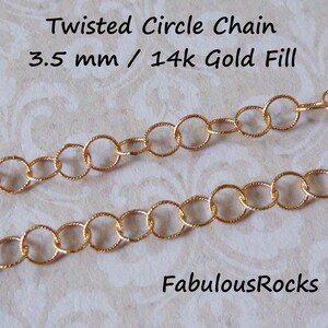 14k Gold Filled Chain by the Foot, 3.5 mm Round Circle Necklace Chain, Extender Chain Jewelry Chain Bulk Unfinished Chain m9 mgf9 image 9