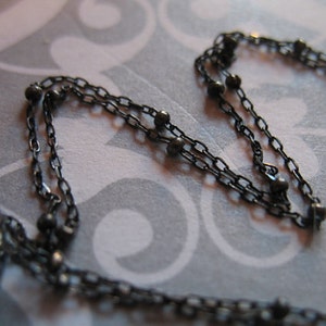 Oxidized Sterling Silver Chain, SATELLITE CHAIN, Finished Chain, you pick length, wholesale dsat done hp
