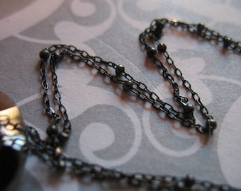 Oxidized Sterling Silver Satellite Chain: Finished Necklace