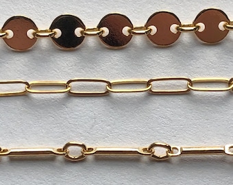 14k Gold Filled Necklace Chain: Cable, Rolo, Satellite - Wholesale
