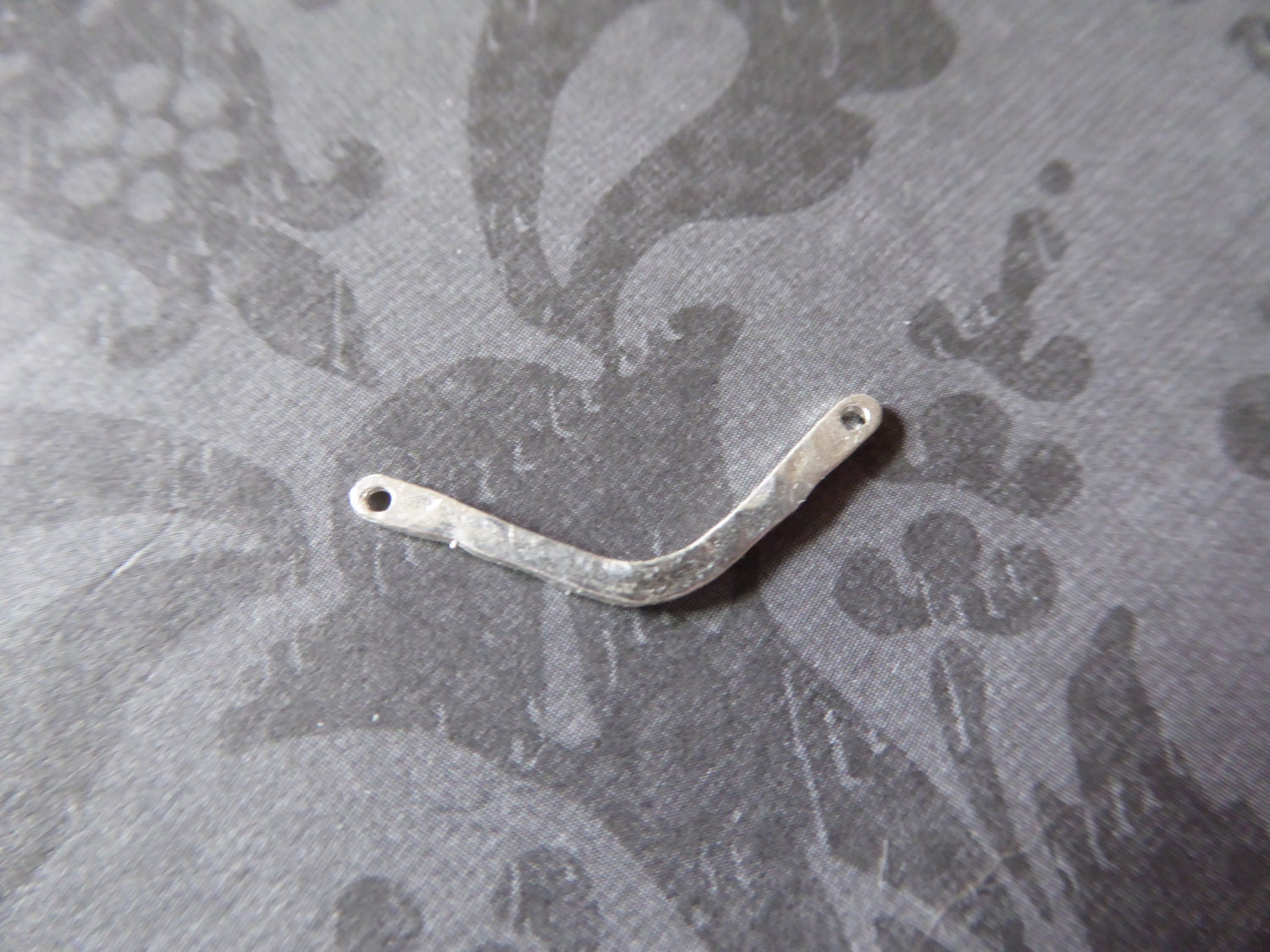 Small Chevron Bar Charm: Sterling Silver or Gold Vermeil Pendant