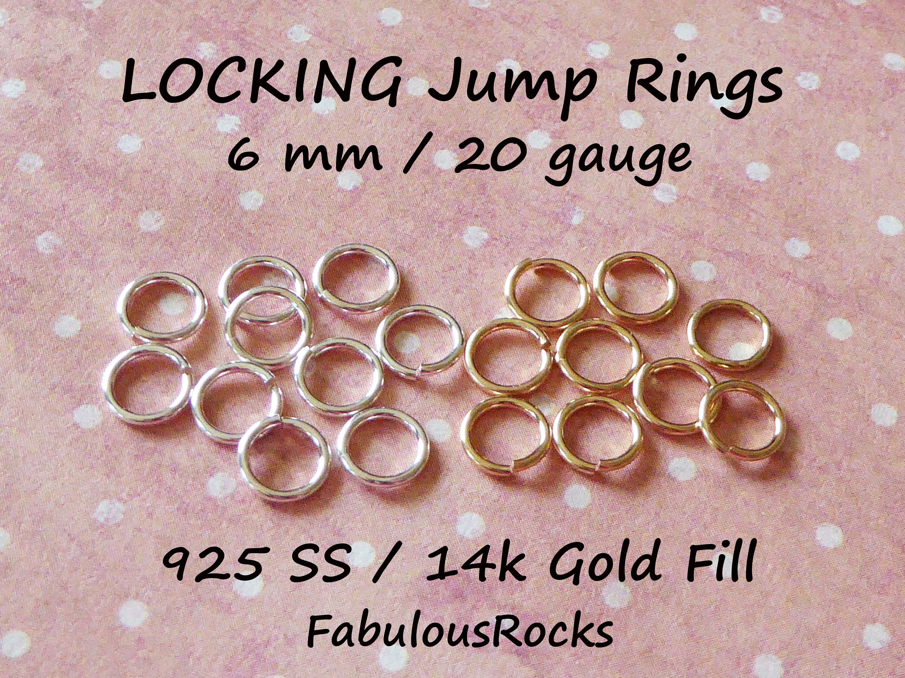 10 100 Pc 14k Gold Filled LOCKING Jump Ring Jump Lock Jumpring