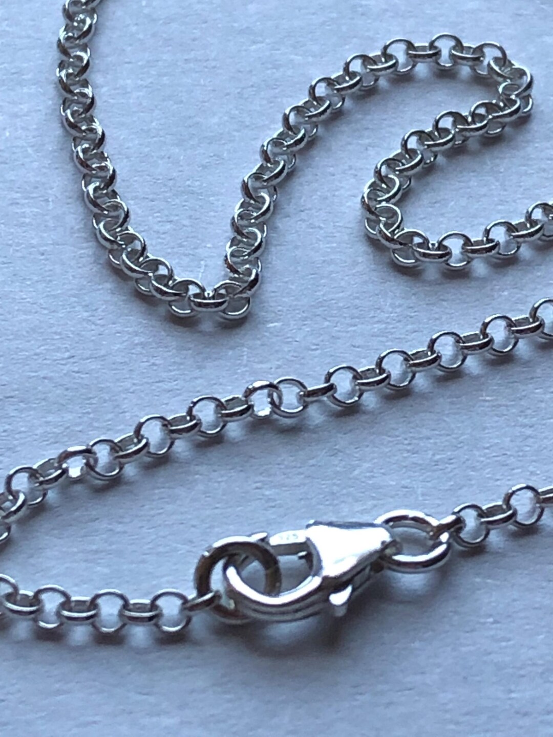 Sterling Silver Chain, 2 Mm ROLO CHAIN, Finished Necklace Chain ...