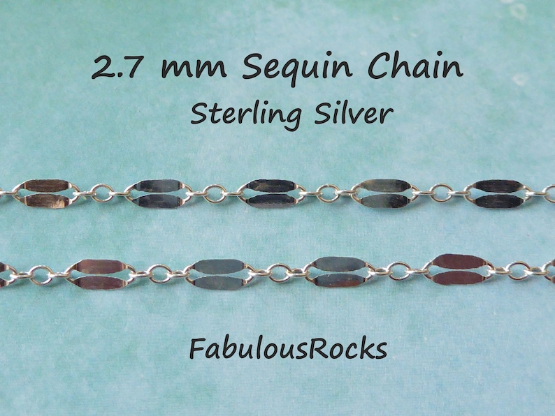 6.5x2.7 mm Sterling Silver Dapped Long and Short Chain Double Bar SEQUIN Chain 14k Gold Filled or 925 SS Necklace Chain q mmss solo c m46