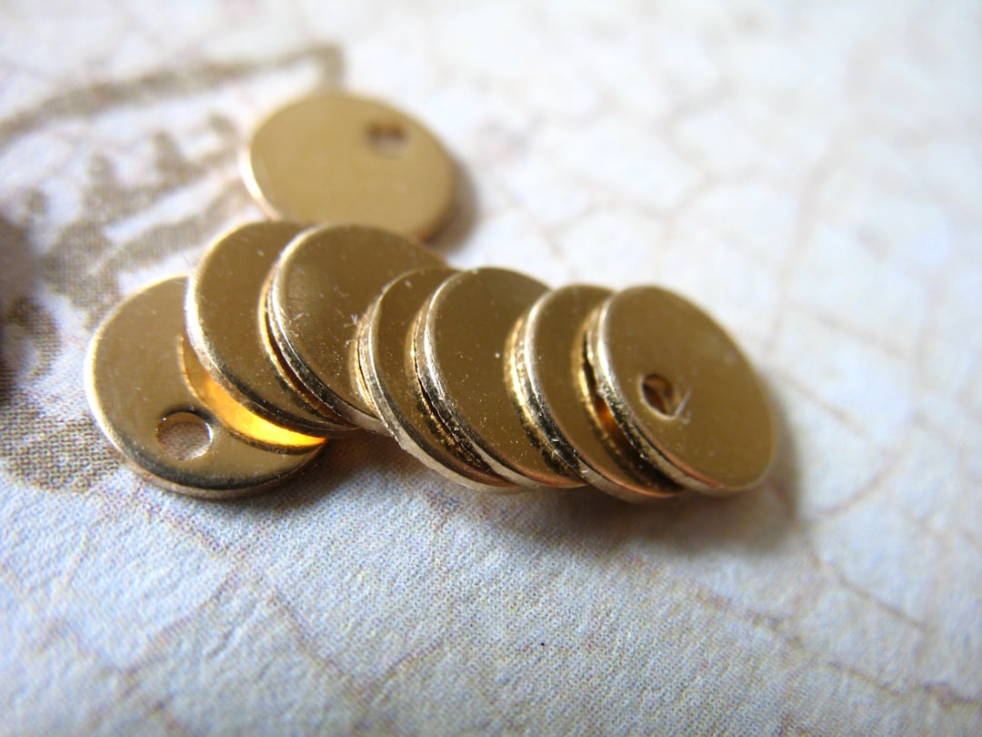 14k Gold Filled Stamping Blanks Discs Bulk / 6 Mm, 10100 Pcs, 24 Ga