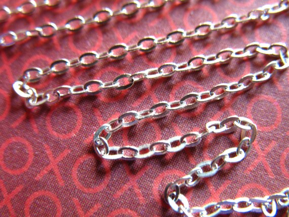 1.2mm Sterling Flat Cable Chains - 16 1.2mm Sterling Flat Cable Chains - 16