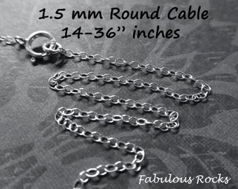 Collana con catena a maglie in argento sterling da 1,5 mm: Forniture per gioielli
