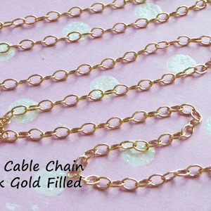 10-200 feet, Gold Filled 1.3 mm Round Cable Chain, 14k Gold Fill GF Necklace Chain Bulk Footage Wholesale Chain sgf50 ssgf q