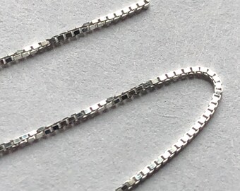 Sterling Silver 0.65mm Box Chain, Necklace Supplies, Bulk Wholesale