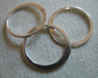 Sterling Silver Link / 10 mm, Circle Charm Links Connectors Pendant Eternity Infinity Karma Halo Circles, n57.10plain art hp