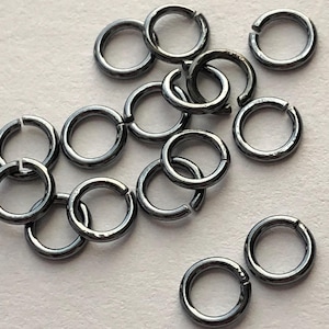 Geoxideerde sterlingzilveren afsluitbare ringetjes, 5 mm, 20 gauge