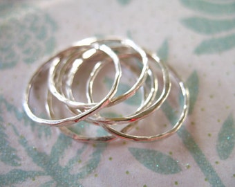 5 -20 pcs / 12 mm CIRCLE Links Connectors Hammered Infinity Halo Eternity Karma Circle Rings / 14k Gold Filled or Sterling Silver  / n120