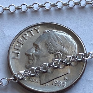 Sterling Silver ROLO Chain, 2 mm, 1-100 feet .. 10-25% Wholesale Discount / Medium Weight, necklace jewelry chain SS.. s51..hp solo