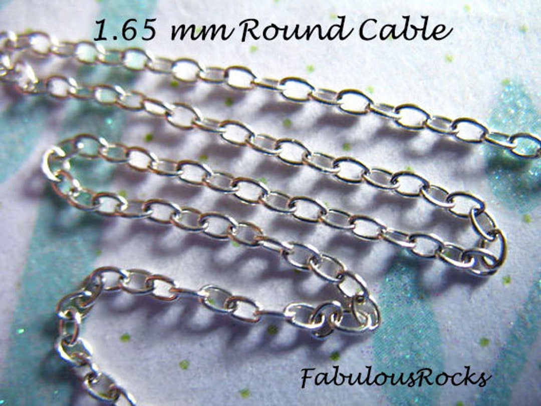 Sterling Silver 2.3mm Open Cable Chain with Lobster Clasp Chain Series