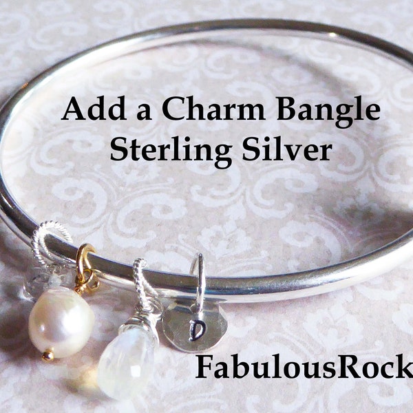 Sterling Silver Interchangeable Charm Bangle Bracelet, 2.75" with 2 mm with 6 mm Twist Open Bead Ends, Sterling Silver done t solo aac