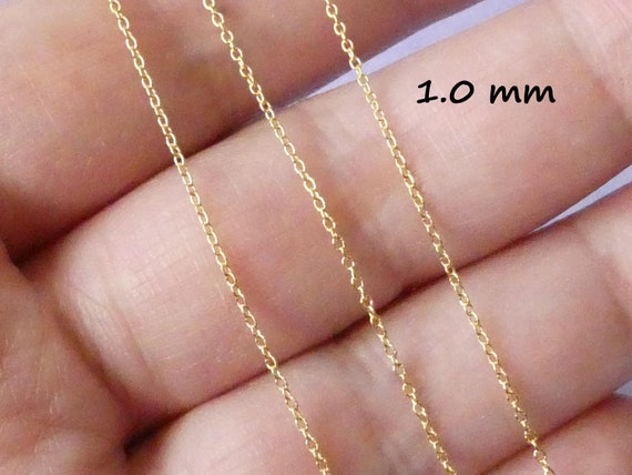 Dainty Jewelry Making Chain Necklace With Extension, Anti Tarnish Gold  Chain Necklace, Bulk Chain, Cable Chain, Pendant Chain 