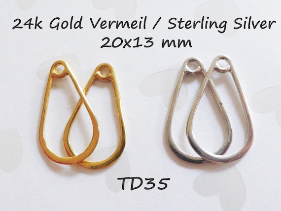 1 to 10 Pcs / Teardrop Link Tear Drop Link Teardrop Charm
