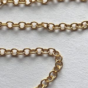 14kt 14k Gold Filled Chain Bulk / by the foot 2.5x2 mm Heavy Round Cable Chain, Oval Links, Petite Gold Necklace Chain Unfinished sgf5 ssgf