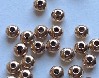 14k Gold Filled Spacers Beads, SMOOTH SAUCERS Spacer Beads, Bulk, 3.25 mm, wholesale..vsb3.25