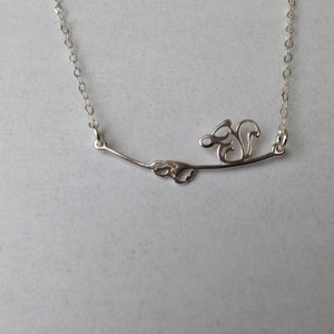 Squirrel Charm Squirrel Pendant Squirrel Link / 925 Sterling Silver, 10.5 x 31 mm / woodland animal charm animal pendant solo